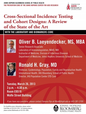 HIV Prevention Science Update: Cross Sectional Incidence Testing and Cohort Designs