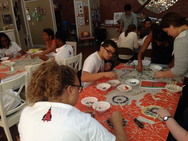 2014 HIV/AIDS Scholars in action at Art with a Hear.